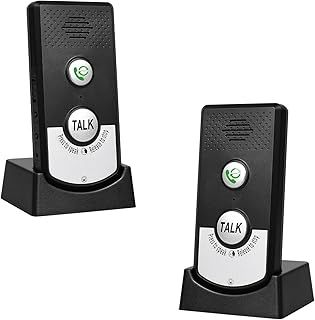 Voice Intercom Doorbell 1000 M, Wireless Intercom System, Wireless Voice Intercom Wireless Intercomunicador, 2 Way Water Proof Wireless Intercom Unit for Family, Elderly, Office