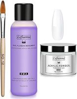 Lofuanna Acrylic Nail Powder and Liquid Set,Professional Salon Quality Acrylic Nail Set with 30g Clear Acrylic Powder,75ml Acrylic Monomer,Acrylic Nail Brush Nail Art Starter Kit(set1)