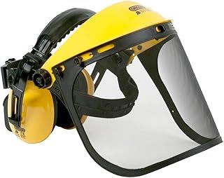 Oregon Q515061 Browguard, Ear Protectors & Steel Mesh Visor Combination, Adjustable Safety Face Shield with Ear Muffs