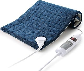 Heated Pad, Electric Heating Pad for Neck/Shoulder/Back/Knee, Heat Option of 6 Levels and Timer Settings Auto Shut Off, Wasbhable, 12" x 24"
