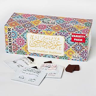 Oud Bakhoor Variety Box دخني عود بخور by Dukhni | Assorted Box | 30 pieces Bakhoor | Gift Set & Refill Kit | Arabic Bakhoor Incense | Perfect For Ramadan Prayer and Gifting | Luxurious, Long Lasting