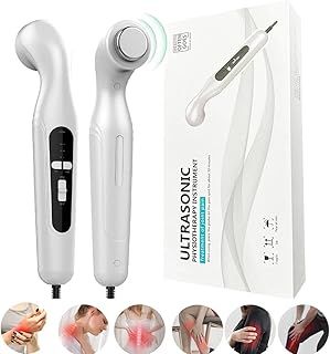Ultrasonic Physiotherapy Machine, Portable Ultrasonic Therapy Machine for Body Pain Relief Deep Muscle Massager Adult,15 Minute Smart Timing, 3 Gears Adjustable, Effective Radiation Area: 4cm²