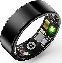 Smart Ring Heart Rate Monitor Blood Pressure Sleep Tracker Blood Oxygen Pedometer Step Counter Calories Fitness Tracker Waterproof Fitness Ring for Men Women