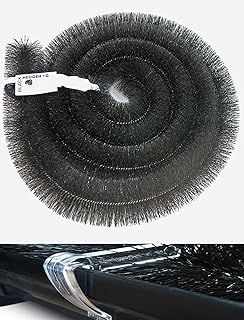 1 x 4m Length 100mm Genuine Hedgehog Gutter Brush Leaf Guard Black & Three Hedgehog Gutter Clips