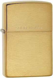 Windproof Lighter|Metal Long Lasting Zippo Lighter|Best with Zippo Lighter Fluid|Refillable Lighter| Perfect for Cigarettes Cigars Candles|Pocket Lighter Fire Starter|Classic Brushed Solid Brass