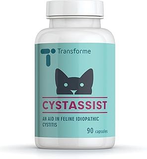 Cat Cystitis Care, Feline Urinary Tract Food Supplement Support, 90 Sprinkle On Capsules for Cats of All Ages, Cystassist by Transforme