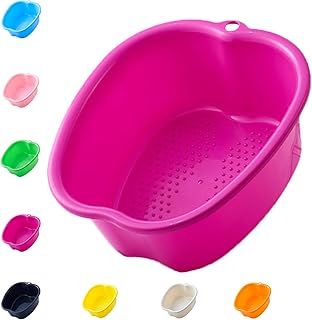 Large Foot Bath Spa Bowl Plastic Pedicure Bowl Massage Foot Tub,for Pedicure, Detox and Massage, Perfect to Soak Your Feet, Toe Nails and Ankles,Can be Soaked to Remove Dead Skin and Calluses (Purple)