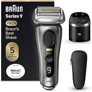 Braun Series 9 PRO+ Electric Shaver For Men, Braun Shavers For Men, 5 Pro Shave Elements & Precision Long Hair ProTrimmer, SmartCare Center, Wet & Dry Electric Razor For Men, 60min Runtime, 9465cc