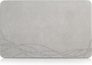 Stone Bath Mat, Diatomaceous Earth Shower Mat, Non-Slip Super Absorbent Quick Drying Bathroom Floor Mat, 100% Natural Shower Mat for Bathroom Floor, Easy to Clean (23.6" X 15.4")