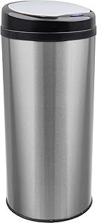 GRANDMA SHARK Tall Kitchen Bin, Sensor Bin, Rubbish Bin, Trash Can, Open-Cover by Infrared-Sensor, Anti-Fingerprint Stainless Steel Metal Bin (42 Litres)