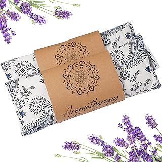Hihealer Eye Pillow Yoga Meditation Accessories Lavender Aromatherapy Weighted Eye Mask for Sleeping, Yoga, Meditation, Self Care Relaxation Xmas Gifts for Women Mom (White * 2)