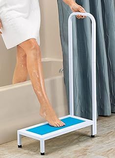 Bath Step with Handle Non Slip Surface Sturdy Aid Bathroom