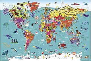 Collins Children's World Wall Map - 91 x 61 cm Poster - Folded