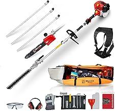 BU-KO 52cc Long Reach Petrol Hedge Trimmer and Pruner Saw with 3x 75cm Extension Pole and Toolbag for Convenient Storage, Ultimate Garden Tool for Precision Cutting, Trim Hedges and Prune with Ease