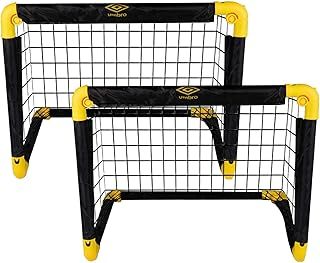 Umbro Football Goals Set of 2 - Goal Post for Garden - Pop Up Goal 50 x 44 x 44 cm - Goals Posts for Kids and Adults - Football Training Equipement Indoor and Outdoor - Plastic
