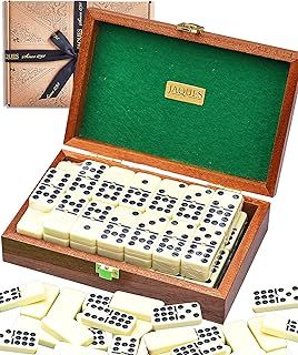 Jaques of London Dominoes Set For Adults | Ideal Dominoes | Perfect Dominoes Set | Luxury Dominoes For Children | Since 1795