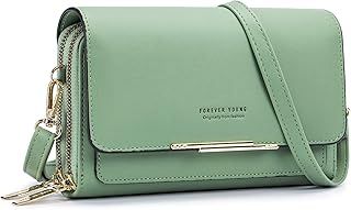 Roulens Small Crossbody Phone Bag for Women,PU Leather Mobile Phone Bags Card Holder Purse and Handbags,Shoulder Bag with Adjustable Strap