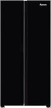 Fridgemaster MS83431EB Freestanding Slim American Side by side Door Fridge Freezer 445L, Total No Frost, Inverter compressor, Black, 83.6Wx178.0Hx63.6D cm, 38dB low noise, Energy Rating E