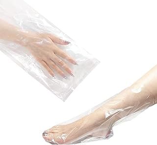 Liners Hand or Foot Disposable Thermal Heated Mitt Liners Paraffin Bath Treatments Bags Plastic Liner Socks and Gloves for Hot Wax Therapy (100)