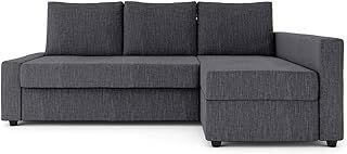 MASTERS OF COVERS Snug Fit Friheten Slipcover for The IKEA Friheten with Chaise Corner Cover, Sofa Bed Cover, Sectional Slipcover Replacement (Dark Grey)