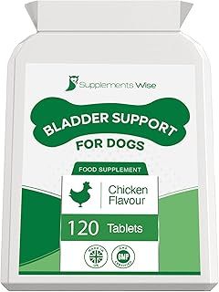 Bladder Support For Dogs and Cats - UTI Treatment - Urinary Tract Infection and Cystitis Relief - D-Mannose and Cranberry Tablets for Dogs -UTI Treatment for Cats - 120 Chicken Flavour Tablets