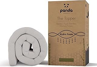 Panda Bamboo Mattress Topper 5cm Thick - Hypoallergenic, Orthopaedic Support, Cooling HydroFoam, UK Small Double