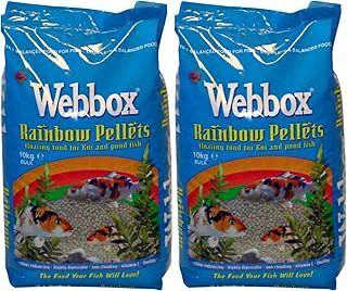 20kg Webbox Rainbow Pellets Floating KOI CARP & All Pond Fish Food