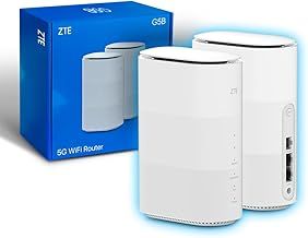 ZTE G5B - Unlocked wireless 5G AX3000 WiFi6 Whole Home Router, Premium Design with low-power consumption, no configuraiton req, parental controls, easy management- UK plug & warranty