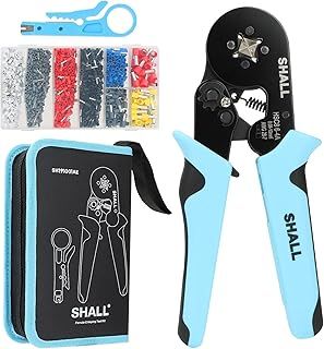 Shall Crimper Plier Set, AWG 28-7 (0.08-10mm²) Electrical Wire connectors, Crimping Plier with 1800 Terminal Crimp Connectors,with Tool Bag