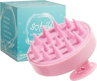 Sofmild Silicone Scalp Massager Shampoo Brush Hair Brush Head Massager Hair Growth Scrubber for Straight Curly Long Short Thick Thin Wet Dry Hair for Men Women Kids Pets