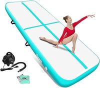 FBSPORT Inflatable Gymnastics Mat 1/2/3/4/5/6 M Tumbling Mat 10/15/20 CM Thick with Electric Air Pump for Home Gym Yoga Pilates Water Fun