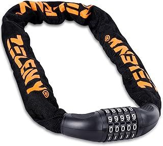 Bike Lock Upgrade, Bicycle Locks with Thickened Plug and Chain, 3FT Keyless, Bike Locks High Security, 5-Digit Combination, Bike Chain Lock for Bicycle, Motorbike, Scooter, Fence gate.
