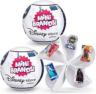 Mini Brands Disney Store Series 1, Mystery Miniature Figures, Blind Packaging, Disney Themed Collectibles (2 Capsules)