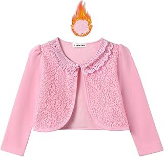 SMILING PINKER Girls' Long Sleeve Lace Bolero Cardigan Shrug