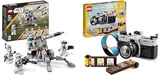LEGO Star Wars 501st Clone Troopers Battle Pack Set, Buildable Toy & Creator 3in1 Retro Camera Toy to Video Camera to TV Set, Kids' Desk Decoration or Bedroom Accessories, Photography Gifts
