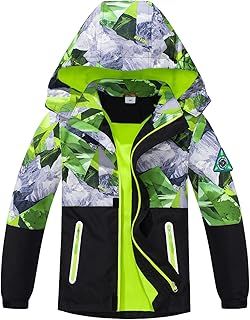 Boys Waterproof Jacket Fleece Lined Raincoat