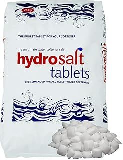 Hydrosoft Salt Tablets 25kg For Tablet Water Softeners Best For Laundry Kitchen Dishwasher, Compatible to All water softener salt tablets, Food Grade 100% Genuine British water softener tablets
