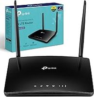 TP-Link AC750 Dual Band 4G LTE Router, SIM Slot Unlocked, WAN/LAN port, Removable Wi-Fi Antennas, Compatible with FDD-LTE and TDD-LTE, No Configuration Required, UK Plug, Black (Archer MR200)