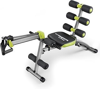 Wonder Core 2 - 12 in 1 Exercise Machine - Built in Twisting Seat and Rower for At Home Gym Workouts - Core Strength Training - Tone Tighten and Sculpt Abs - Grey