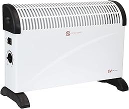 2000W Portable Electric Convector Heater Radiator with 3 Adjustable Heat Settings and Over Heat/Tip Over Cut-Out Function - White