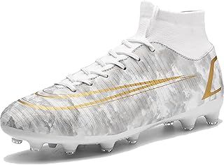 Football Boots Men's Breathable Turf High Top Spikes Soccer Shoes Outdoor Cleats Professional Athletics Sneakers Teens Wear-Resistence Soccer Shoes Unisex