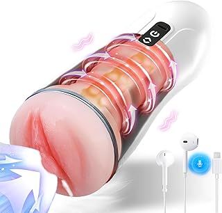 Male Mastusbafor Electric Mastuberater Machine Toy Sucking Men Masturebstor Machine Thrusting Machine Devices Suction Adult Toy Machine Pocket Puzzy 3D Realistic Vibrantorors for Women
