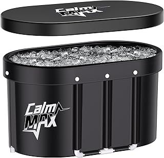 CalmMax Oval Ice Bath Tub with Lid for Athletes 492L Portable Cold Plunge Tub for Cold Water Therapy 5 Layers Ice Baths at Home Outdoor Gym - 105cm Long