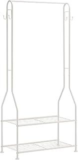 Amazon Basics Wardrobe with Two Bottom Shelves, White, 75 x 36.5 x 150 cm (L x W x H)