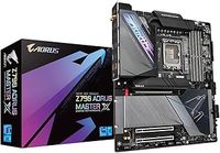 Gigabyte Z790 AORUS MASTER X Motherboard- Supports Intel 13th Gen CPUs, 20+1+2 phases VRM, up to 8266MHz DDR5 (OC), 1x PCIe 5.0 + 4x PCIe 4.0 M2, 10GbE LAN, Wi-Fi 7, USB 3.2 Gen 2x2