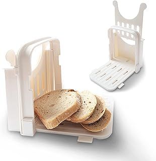 Foldable Manual Bread Cutter - 4-Size Compact Guide, Thin Slicer Machine for Homemade Loaf