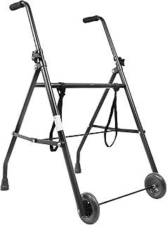 PEPE Mobility - Walking Frame with Wheels, Folding Zimmer for Adults, Narrow Mobility Walkers Lightweight, Disability Indoor, 2 Wheels