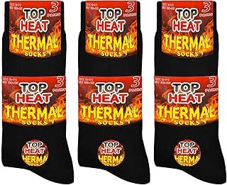 3 Pairs Multipack Mens Extra Thick Warm Thermal Socks Black Heated Boot Socks