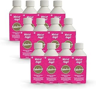 Fabulosa Limescale Remover and Washing Machine Freshener, Odour Removing, Deep Cleaning Washing Machine Cleaner, 250ml, 12 Pack, Winter Angel