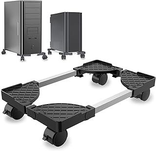 Pc Stand for Floor,Computer Tower Stand with 4 Casters Pc Holder Mobile PC Stand 25Kg Black